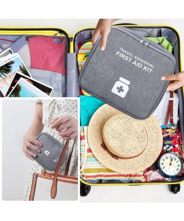 Shop Mecctuck Medication Bag Set - 2 Travel Pharmacy Bags for First Aid & Medical Storage - Large Capacity Gray Emergency Bags for Home Office & Outdoor Use - Buy Online on GoSupps.com