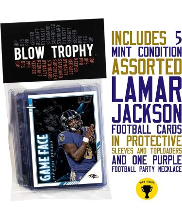 Lamar Jackson Football Card Bundle - Set of 5 Assorted Baltimore Ravens and Louisville Cardinals Mint Cards - Heisman MVP Quarterback Gift Set - Protected by Sleeve and Toploader - Buy Online on GoSupps.com