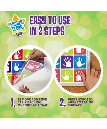 Mighty Clean Baby Disposable Placemat - Super Sticky Toddler and Infant Mat 24 Count Value Pack - Buy Online on GoSupps.com