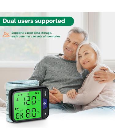 Buy Automatic Wrist Blood Pressure Monitor | Voice LCD Display Dual Users 240 Readings - Portable & Adjustable Cuff for Home Use - International Shipping - Buy Online on GoSupps.com