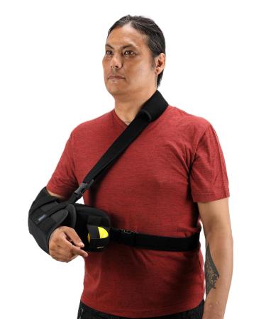 Universal Shoulder Abduction Sling & Immobilizer - Comfortable Arm Support Adjustable Abduction Pillow & Hand Exercise Ball for Left/Right Shoulder - Buy Online on GoSupps.com