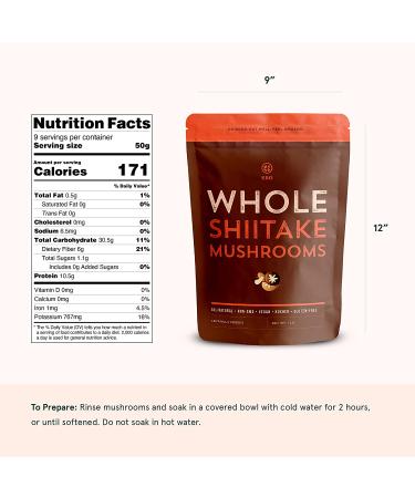 SBO White Flower Shiitake Mushrooms - All Natural Vegan & Gluten-Free Whole Mushrooms 16 oz - Buy Online on GoSupps.com