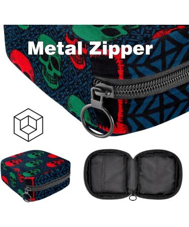Womens Binding-Up Bags | Totenkopf Tampon Storage Bag with Zip Pockets | Stylish & Practical Menstrual Tied Bags - Multi03 - Buy Online on GoSupps.com
