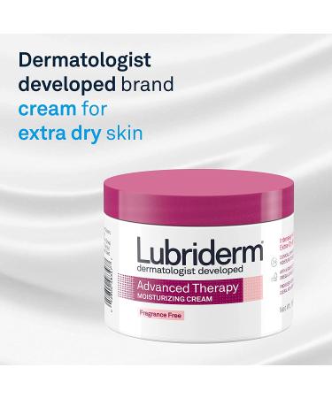 Lubriderm Advanced Therapy Moisturizing Cream - Fragrance-Free, Vitamin E & B5, Intense Hydration for Extra Dry Skin, 16 fl. oz - Buy Online on GoSupps.com