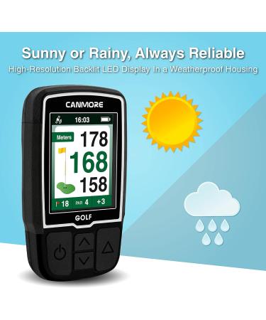 Canmore HG200 Pro Handheld GPS Golf Device - 40 000+ Free Preloaded Worldwide Courses Upgraded IC Chip & USB Charging - Black - Buy Online on GoSupps.com