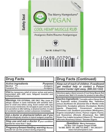 Merry Hempsters Vegan Muscle Rub Combo Pack - Hot & Cool Relief | Natural Pain Relief for Athletes and Active Lifestyles - Buy Online on GoSupps.com