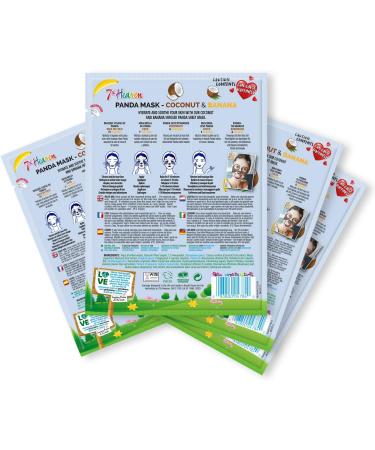 7th Heaven 'Panda Party' Coconut & Banana Face Mask Set to Moisturize & Hydrate Skin - Great for All Skin Types (4 pcs) - Buy Online on GoSupps.com