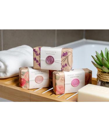Ministry of Soap Garden Rose Scented Soap Bar British Bouquet Inspired with Botanical Rose Design Naturally Coloured and Triple-Milled 200g - Buy Online on GoSupps.com