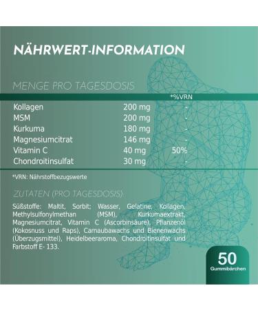 Natural Pain Relief & Muscle Protection | Turmeric Collagen Magnesium Chondroitin MSM | 50U - Shop Internationally - Buy Online on GoSupps.com