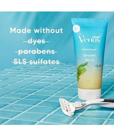 Gillette Venus Smooth + Olay Shaving Cream for Women 3 Count 6 oz - Buy Online on GoSupps.com