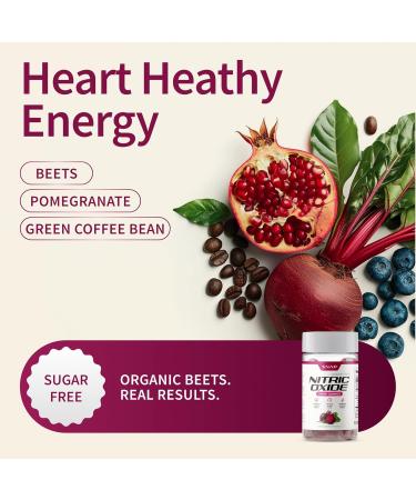 Snap Supplements Nitric Oxide Beet Root Gummies + Nitric Oxide Booster Bundle 60 Cherry Gummies + 90 Vegetarian Capsules - Buy Online on GoSupps.com