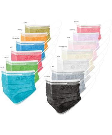 CURT MARIA MEDICAL 50 x Type IIR Disposable Surgical Masks - EN 14683 Certified Made in Germany Coral Color - Buy Online on GoSupps.com