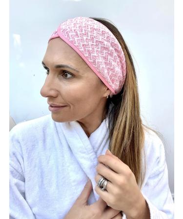 Pop Mask Pink Spa Headband | Soft Adjustable Microfiber for Skincare | Super Absorbent & Gentle on Sensitive Skin - Buy Online on GoSupps.com