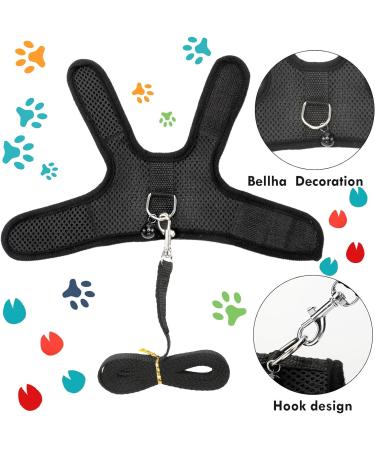 2 Pieces Guinea Pig Clothes Baby Ferret Rats Hamster Soft Mesh Harness Leash Vest Set with Bell for Guinea Pigs Hamster Ferret Rabbit Chinchilla and Similar Small Animals Small Blue Black - Buy Online on GoSupps.com