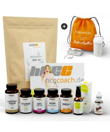 HCGC metabolic box |Effective 21 days metabolism21 days hcg diet |With push-it!Activator Spray & Weidemilch protein |4 x aroma drops (strawberry banana chocolate cheesecake)