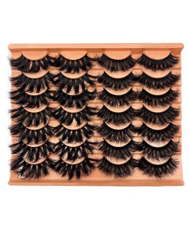 Fluffy Mink Lashes 2 Styles 5D Dramatic Full Long False Eyelashes Thick Volume Faux Mink Lashes 14 Pairs Fake Lashes Multipack by TIMELABS 01 Fluffy Mink Lashes 2 Styles (LD01+LD04)