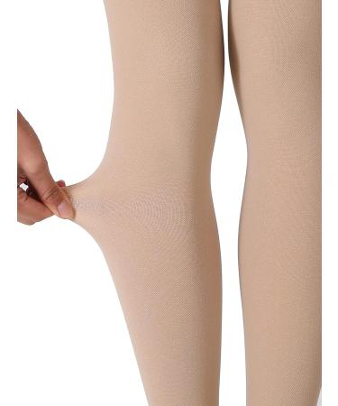 Thigh High Compression Stockings - Firm 20-30mmHg Support, Silicone Band, Best for Veins & Swelling - Beige, Size M - Buy Online on GoSupps.com