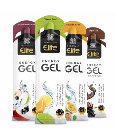 British Cycling Energy Gels | 25g Dual Source Fast Acting Carbs | 3 Electrolytes- Sodium Potassium & Calcium | Vegan (Mixed Box)