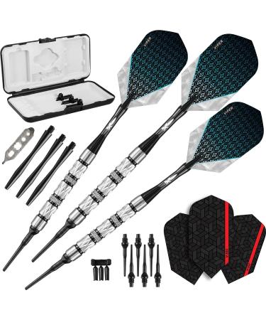 Viper Diamond 90% Tungsten Soft Tip Darts Set - 18g Black Rings & Flights - Storage/Travel Case Included - Buy Online on GoSupps.com