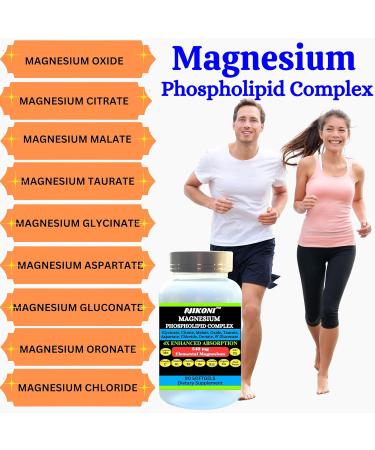 Nikoni Phospholipid Magnesium Complex 2500mg (9 Magnesium Salts, 5 Vitamins & 3 Minerals) (90 Softgels) - Buy Online on GoSupps.com