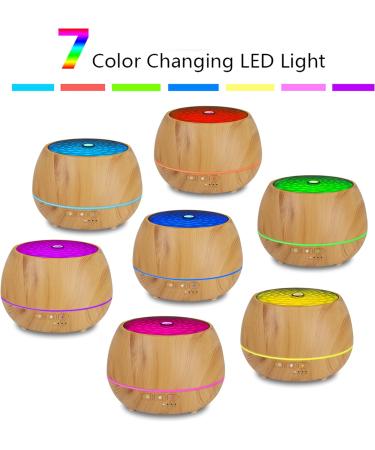 500ml Aroma Diffuser for Essential Oils - 10 Oils Included Noiseless 23dB BPA-Free 7 LED Colors 4 Timers & Auto Shutoff - Perfect for Home & Wellness - Buy Online on GoSupps.com