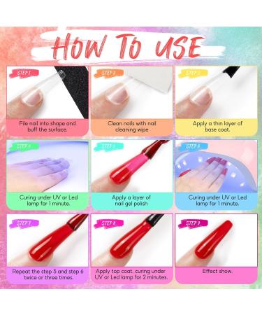 PEACECOLOR Gel Nail Kit with Electric Nail File | 10 Colors Gel Polish Set | 36W UV/LED Lamp | Starter Kit with Professional Manicure Tools & Halloween Decorations - Buy Online on GoSupps.com