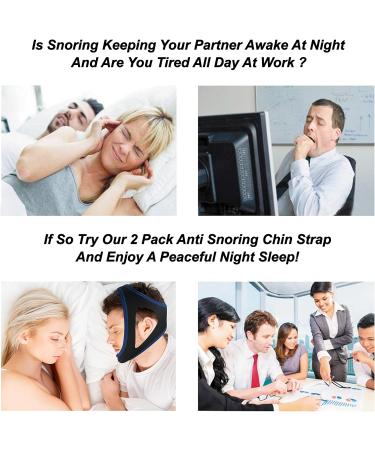 Anti Snore Chin Strap - Stop Snoring Solution - Upgraded 2 Pack - Buy Online on GoSupps.com