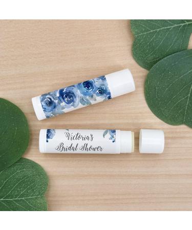 Blue Toile Wedding Watercolor Blue Floral Favor Personalized Lip Balm Favors Wedding Favors Bridal Shower Favor Birthday (Set of 24) - Buy Online on GoSupps.com
