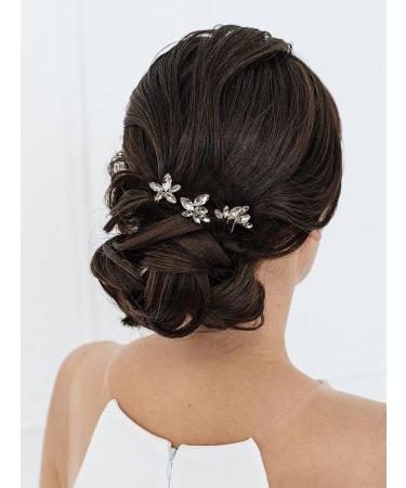 SweetV Crystal Wedding Hair Pins - Bridal Hair Accessories for Women & Bridesmaids - Buy Online on GoSupps.com