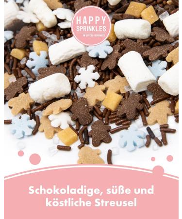 Happy Sprinkles Happy Hot Chocolate 65g - Drink Chocolate Mix - For Milk or Vegans - Ideal for Cold Season - Buy Online on GoSupps.com