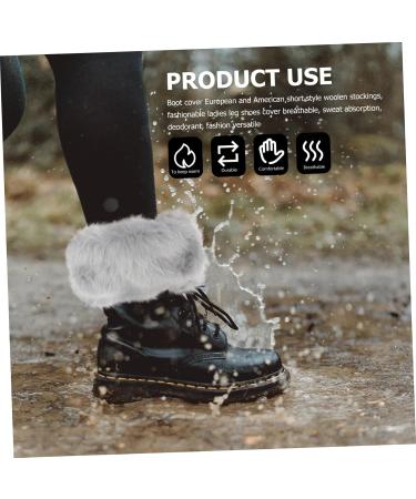 Besportble 3 Pairs Fluffy Boot Covers - Warm Fur Cuff Winter Accessories for Ladies - Buy Online on GoSupps.com