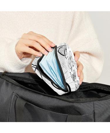 GIAPB Period Bag | Sanitary Napkin Storage & Travel Makeup Pouch | Bike Seamless Pattern Color1544 - Buy Online on GoSupps.com