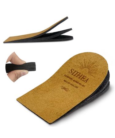 Adjustable Heel Lifts Inserts 1/8'' Height Increase Insoles for Achilles Tendonitis Heel Pain Leg Length Discrepancy Plantar Fasciitis Shoe Lifts (Medium)