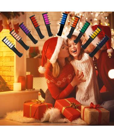 Jiasoval Hair Chalk for Girls - 10 Colors Non-Toxic Temporary Hair Chalk Comb Set | Washable Pens for Festival, Party, DIY - Perfect Gifts for Kids - Buy Online on GoSupps.com
