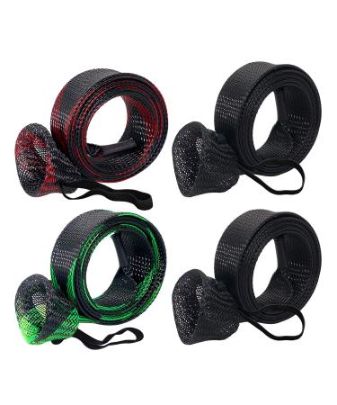 Beetwo Fishing Rod Cover, 4 Pack Fishing Rod Sleeve Sock Pole Glove Protector Cover with Lanyard for Fly, Casting, Sea Fishing Rod - Buy Online on GoSupps.com