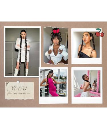 Easy Braid 32 Inch Pre-Stretched Braiding Hair Extensions - 6 Packs Yaki Textured Crochet Synthetic Hair for Hot Water Setting (4#) - Buy Online on GoSupps.com