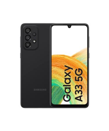 Samsung Galaxy A33 5G Android Smartphone Infinity-U FHD+ Display Super AMOLED 6.4 Inch 6GB RAM and 128GB Internal Memory Expandable Battery 5 000 mAh Awesome Black Italian Version