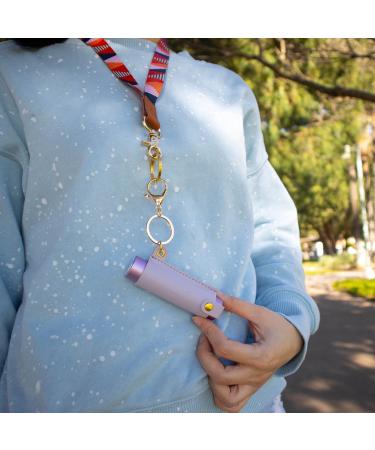BOTIZR TSA-Approved Mini Hand Sanitizer Holder Keychain - Refillable Spray Bottle, Leak Proof, Black Leather - Buy Online on GoSupps.com
