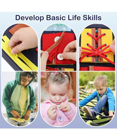 Hb.ye BusyBook Busy Board for Toddlers | Montessori Educational Sensory Toy | Develop Motor Skills & Learning for Ages 1-4 | Gray - Buy Online on GoSupps.com