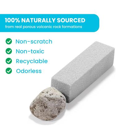Simple Life Pumice Stone Toilet Bowl Cleaner - Extra Long Handle Scouring Stick for Stains in Toilets Grills Tiles & Pools - 2 Pack - Buy Online on GoSupps.com