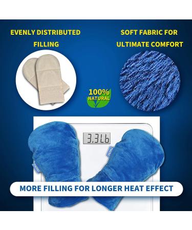 CREATRILL Microwavable Therapy Mittens for Arthritis & Raynauds Pain Relief - Natural Unscented Gloves for Moist Heat Therapy with Bonus Eye & Sinus Compress - Buy Online on GoSupps.com