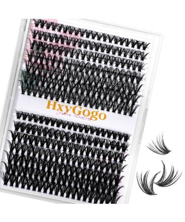 HxyGogo Lash Clusters DIY Eyelash Extenisons Natural Look Wispy Clusters Lashes 8-16MM D Curl Individual Lashes 280 pcs DIY at Home Wispy Fluffy Lash Extensions Reusable Individuals(40D-50D) Cluster 40D-50D