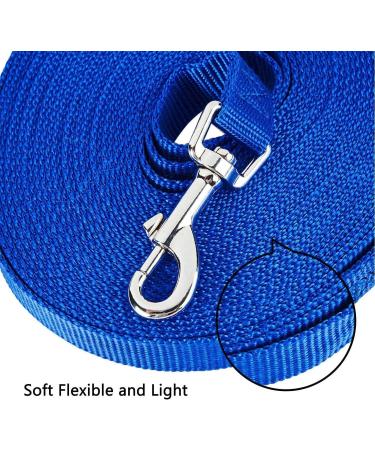 Track Line for Dogs - 10m Blue Nylon Leash | Robust & Weatherproof Training Line with D-Carabiner & Grip Cushion for All Dog Sizes - Buy Online on GoSupps.com
