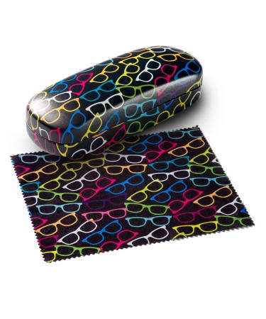 FEFI - Hardcase glasses case with matching microfiber cloth Black