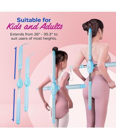RAINCE Back Straightener Posture Corrector for Women Men Kids - Adjustable Yoga Stick for Stretching and Rehabilitation - Neck Hump and Hunchback Corrector - Buy Online on GoSupps.com