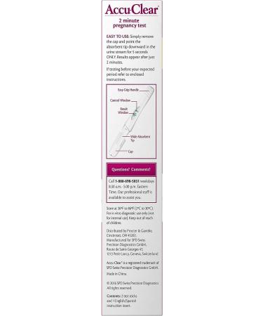 Accuclear Pregnancy Test 2-Count - Pack of 2 | Accurate Results at Home - Buy Online on GoSupps.com