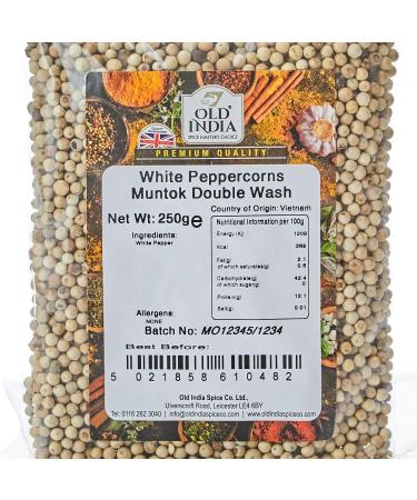 Old India White Peppercorns Muntok Double Wash 250g - Premium Quality Spice - Buy Online on GoSupps.com