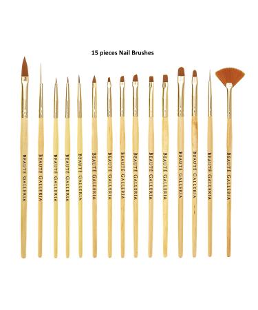 Beaute Galleria 50-Piece Nail Art Tool Kit with Pouch - Dotting Tool, Detailing Brushes, Striping Tapes - Professional Nail Art Bundle - Buy Online on GoSupps.com