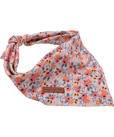 Unique Style Paws Washable Cotton Dog Neck Triangle - Pink Flower for Small & Large Dogs & Cats (1 Pack) - Buy Online on GoSupps.com