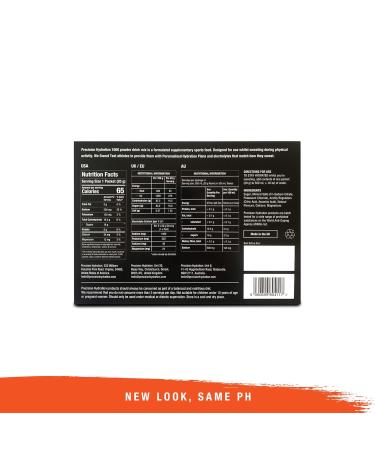 Precision Hydration Electrolyte Drink - All-Natural Gluten-Free Powder - 1000mg/L Hypotonic Formula - Fights Cramps - Multiple Strengths - 8 Sachets in Orange Package - Buy Online on GoSupps.com